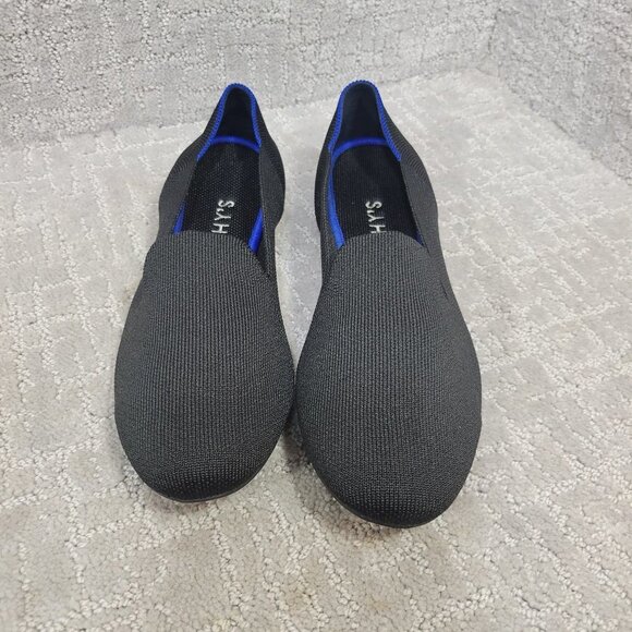 Rothy's The Loafer Black Solid Round Toe Slip On Flat Shoes Womens Size 9.5 - Picture 5 of 13